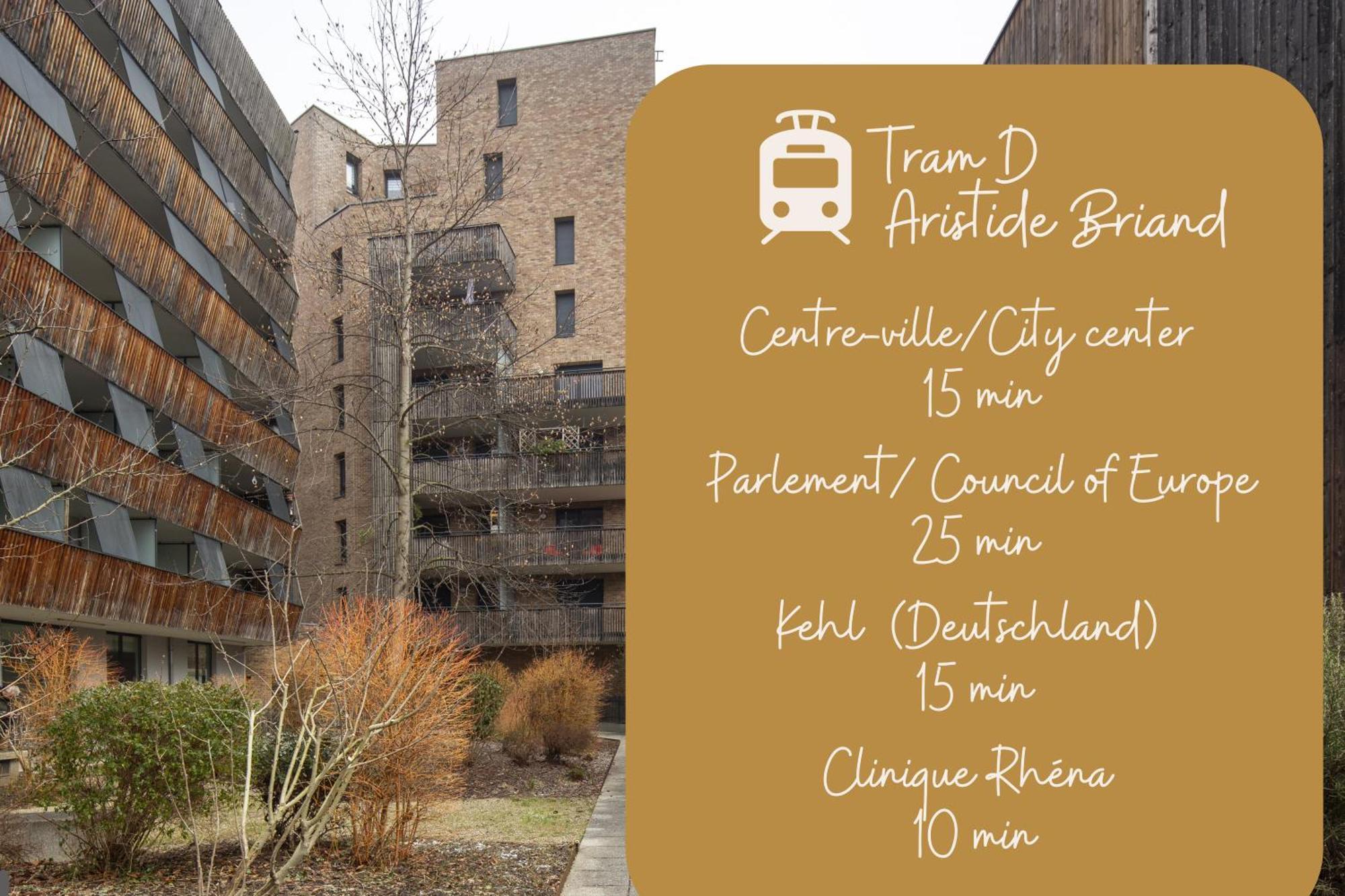 T2 - Balcon -15 Min Centre Ville Et Allemagne สตราสบูร์ก ภายนอก รูปภาพ